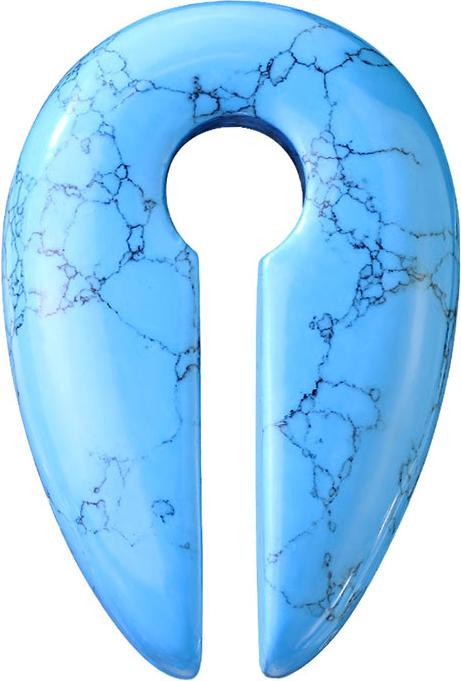 Produktbild Star Piercing Ohrgewicht Schlüsselloch aus Türkis Stein (ohne Messing, Mineralisch)