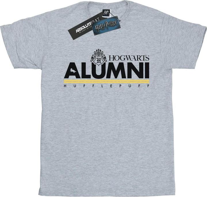 Actual product image Womens/Ladies Hogwarts Alumni Hufflepuff Cotton Boyfriend T-Shirt (S)
