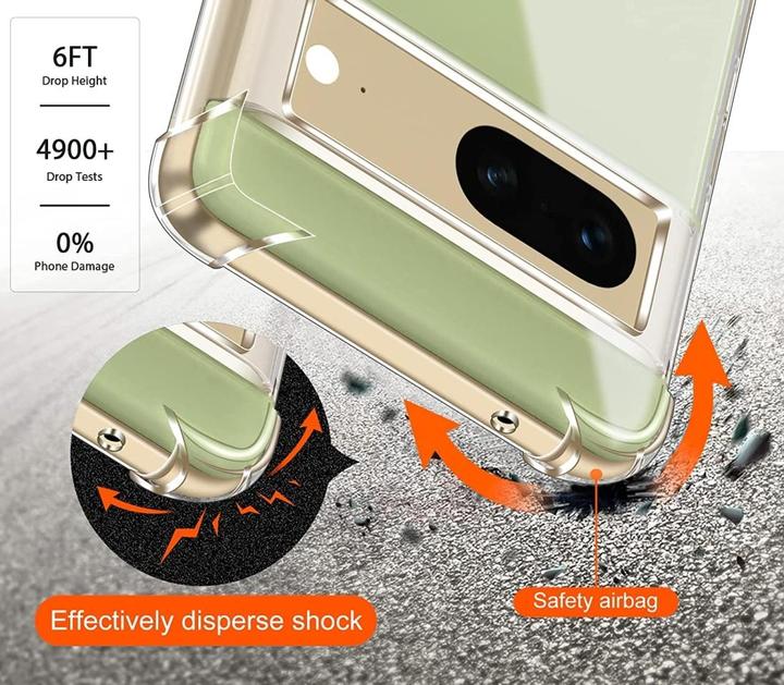 Actual product image Screenguard Google Pixel 7 Case Crystal Soft Airbag Bumper (Google Pixel 7)