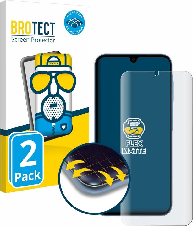 Actual product image BROTECT Fullscreen screen protector Matt anti-glare film (2 Piece, Samsung Galaxy A15 5G)