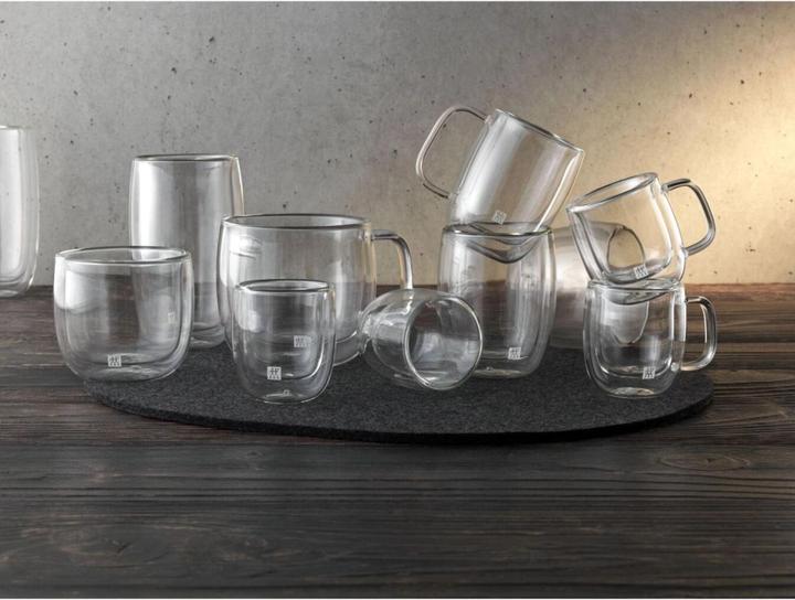Actual product image Zwilling Sorrento Plus espresso glasses double-walled with handle set of 2 (80 ml, 2 x)