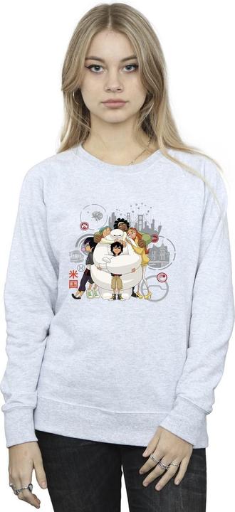 Actual product image Disney Womens/Ladies Big Hero 6 Baymax Group Hug Sweatshirt (XL)