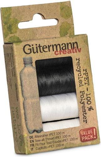 Immagine prodotto Gütermann Nähgarn-Set Allesnäher rPET S&W 4 Stück, Mehrfarbig (100 m)