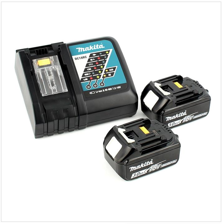 Actual product image Makita DTW 190 RFJ 18 V Li-Ion Cordless Impact Wrench + Makpac Case + 2 x Batteries BL 1830 3,0 Ah + (Rechargeable battery operated)