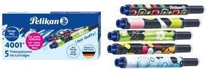 Actual product image Pelikan Ink cartridges for LAMY fountain pen, royal blue colourful print => assorted motifs (ink cartridges, Royal blue)