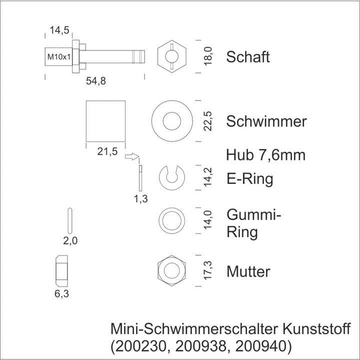 Produktbild Schabus Mini-Schwimmerschalter