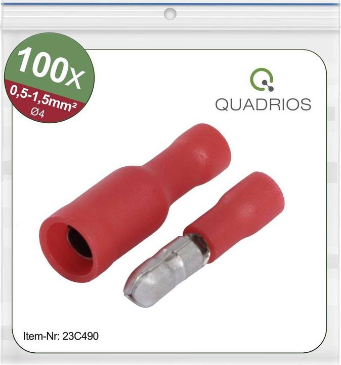 Produktbild Quadrios 23C490 Rundstecker 0.5 mm² 1.5 mm² Rot 100 St.