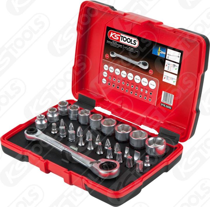 Actual product image KS Tools 1/4" + 11 mm Durchgangs-Steckschlüssel- und Bit-Satz (11 mm)