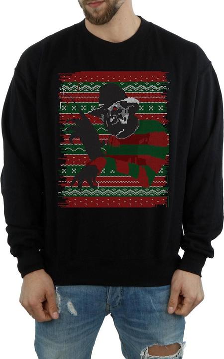 Actual product image Absolute Cult Mens Christmas Fair Isle Sweatshirt (XXL)
