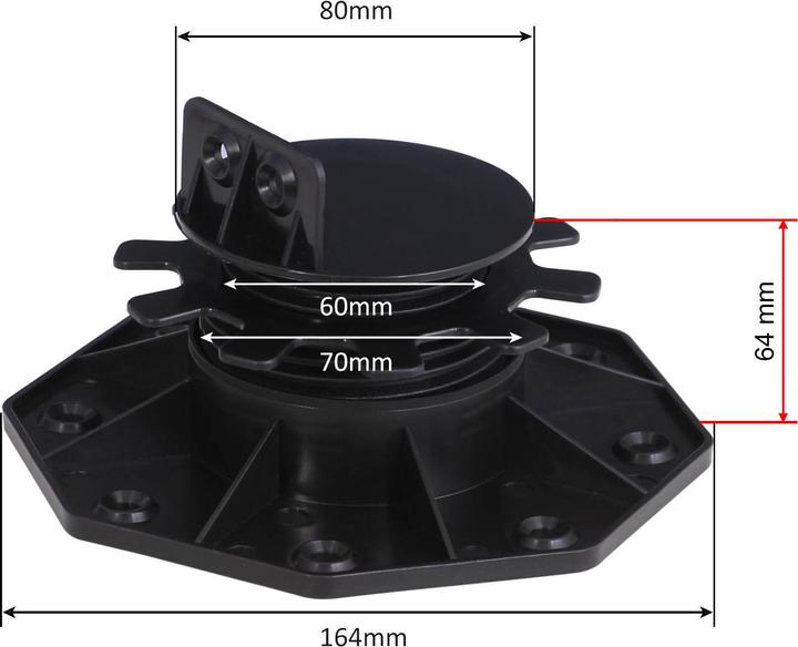 Immagine prodotto XPOtool Set di 70 piedini di supporto per angoli con portata di 2700 kg Regolabile in altezza 33-64 mm (70 x)
