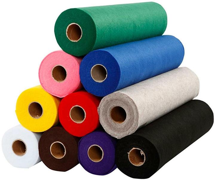 Produktbild Creativ Company Bastelfilz 180-200 g, mehrfarbig, 10 Rollen, Detailfarbe