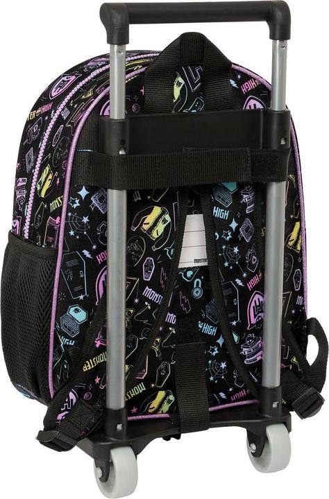 Produktbild Monster High Schulrucksack mit Rädern Schwarz 28 x 34 x 10 cm