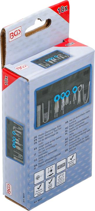 Actual product image BGS Radio Removal Tool Set | 18 pcs.
