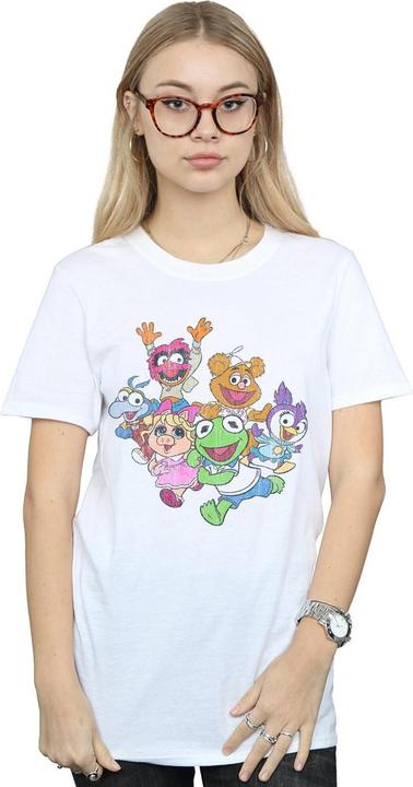 Actual product image Disney Womens/Ladies The Muppets Muppet Babies Colour Group Cotton Boyfriend T-Shirt (5XL)
