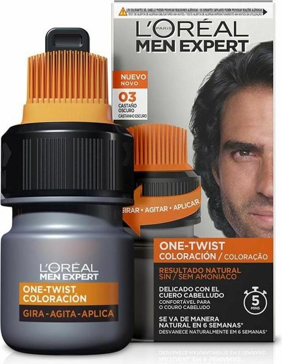 Actual product image L'Oréal Paris MEN EXPERT one-twist hair colour #3-moreno