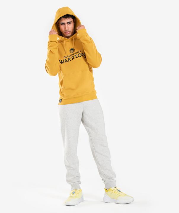 Actual product image Tarmak Women's/Men's Hooded Sweatshirt Golden State Warriors - Hoodie 900 NBA yellow (M)
