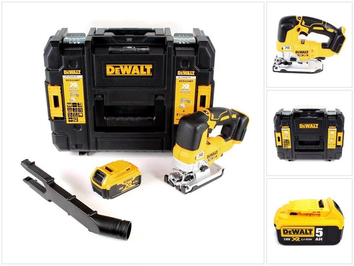 Immagine prodotto DeWalt DCS 334 NT Seghetto alternativo a batteria 18V in valigetta T-STAK + 1x Batteria 5,0Ah - senz