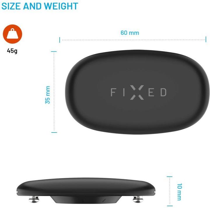 Image du produit Fixed Sangle thoracique cardio-fréquencemètre Pulse Dual, mesure HR+HRV, noir