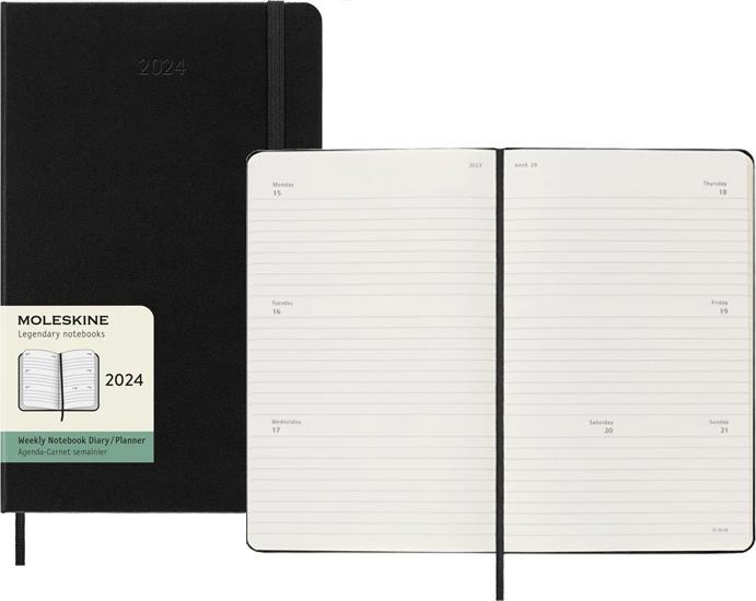 Image du produit Moleskine Agenda d'affaires Hard Cover Weekly (13 x 21 cm, Anglais)