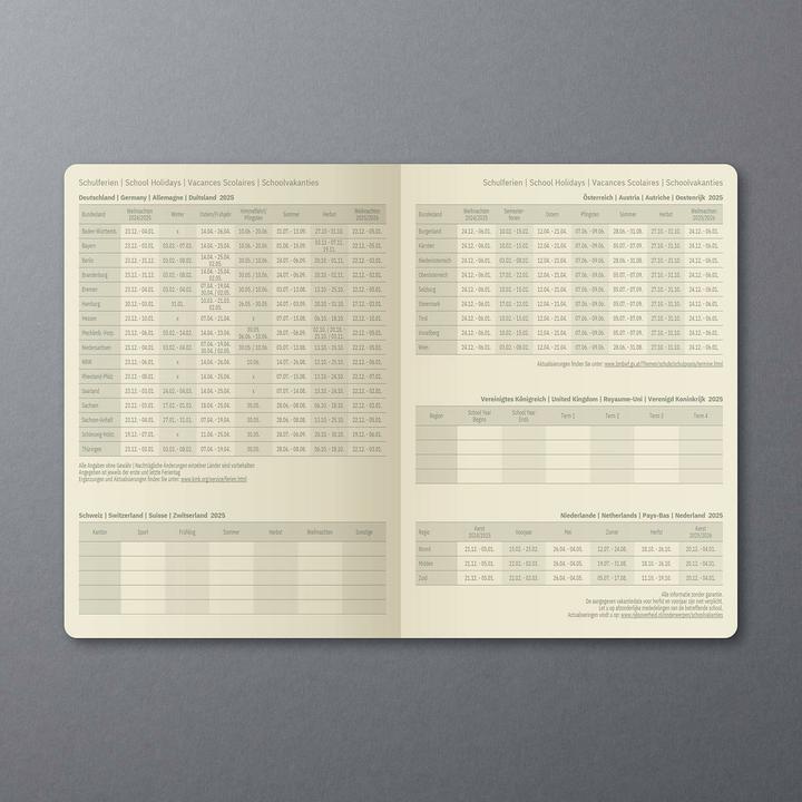 Actual product image Sigel Weekly calendar 2025 C2522 1W/2S black 21x13.5cm (135 x 210 mm, German)