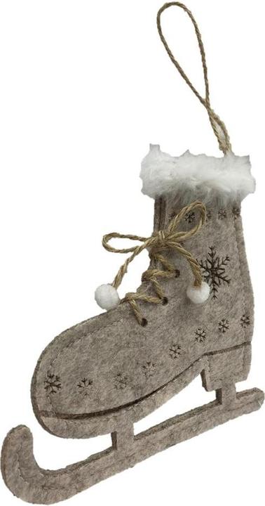 Image du produit GuGus Décoration à suspendre Patin à glace feutre avec flocons de neige décoré, ourlet blanc, Lacets