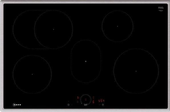 Actual product image Neff N 70, Induction hob, 80 cm, Black, With overlying frame, T58SHF1L0