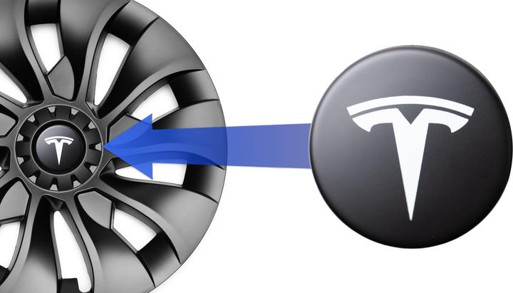 Image du produit Made4EV Logos (4x) für Radkappen des Tesla Model 3/Y