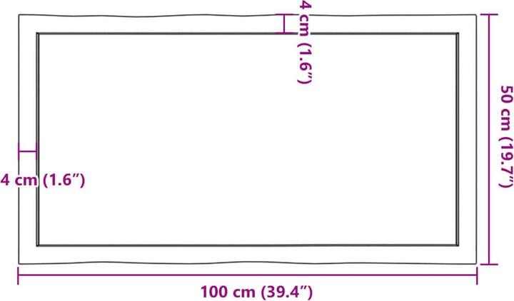 Actual product image VidaXL Chaim (100 x 50 x 6 cm)