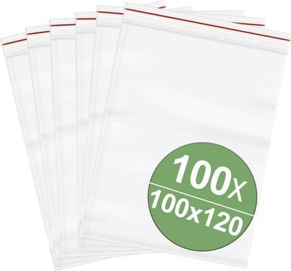 Quadrios Ziplock zakje zonder etiketstrook (B x H) 100 mm x 120 mm Transparant