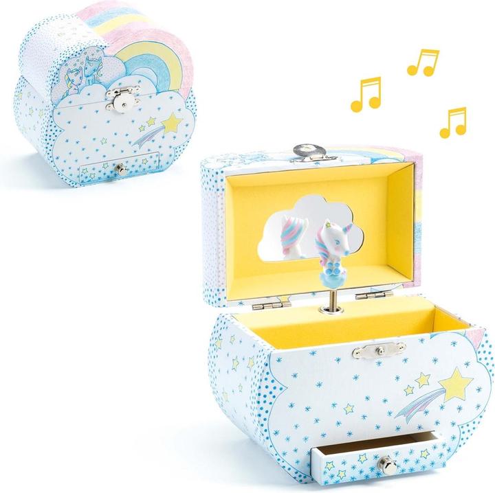 Actual product image Djeco musical clock unicorn