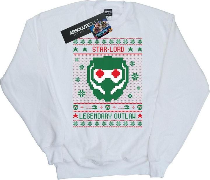 Actual product image Mens Guardians Of The Galaxy Vol. 2 Star Lord Fair Isle Sweatshirt (S)