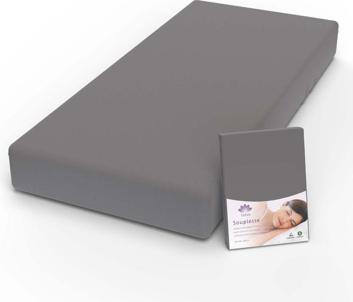 Actual product image Lotus Bettwaren Jersey fitted sheet Souplesse (200 x 220 cm)
