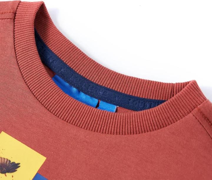 Immagine prodotto VidaXL Camicia a maniche lunghe da bambino Henna 140,Materiale: 100 (140)