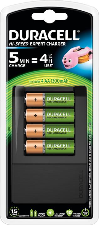Produktbild Duracell Hi-Speed Expert Charger (4 Stk., AA, Ladegerät inkl. Akku)