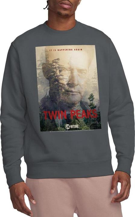 Actual product image Twin Peaks Unisex Adult Dale Cooper Poster Sweatshirt (XL)