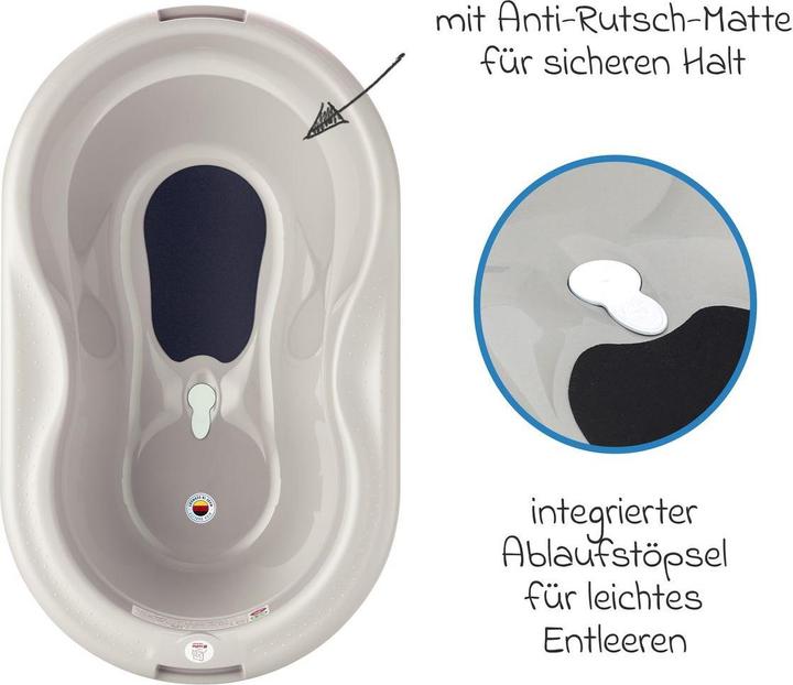 Produktbild Rotho Babydesign Babybadewannen & Badeeimer Baby-Badewanne Tilo - mit Anti-Rutschmatte