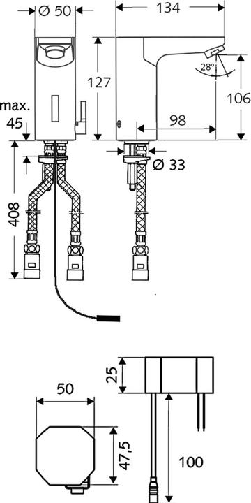 Produktbild Schell Elektronische WT-Armatur CELIS E