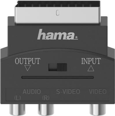 Produktbild Hama Video-Adapter, S-VHS-Kupplung/3 Cinch-Kupplungen - Scart-Stecker, 4-polig (Video Switch)