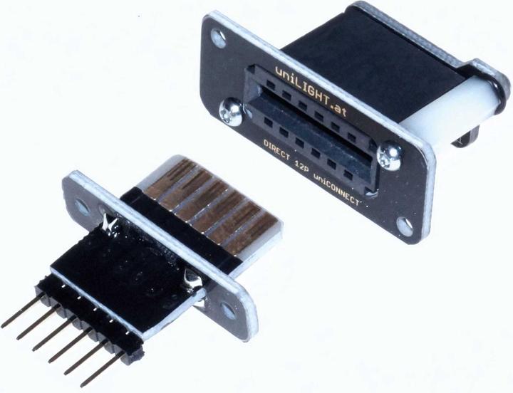 Produktbild Unilight direktsteckverbindung header mit 6 primä polen, bausatz, 2pcs, uni kontaktleiste