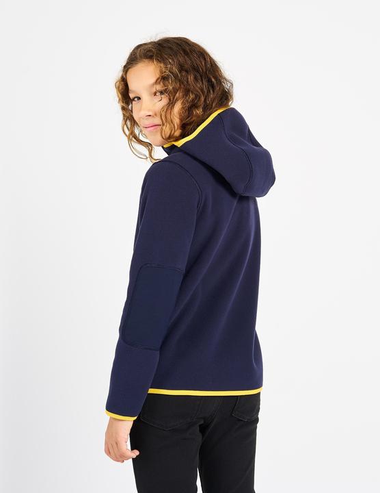 Actual product image Tribord Fleece jacket sailing children warm reversible 500 navy blue/yellow (100 C)