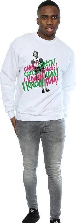 Actual product image Elf Mens Santa's Coming Sweatshirt (S)