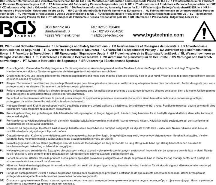 Produktbild BGS Karosserie-Gripzangen-Satz (185 mm)