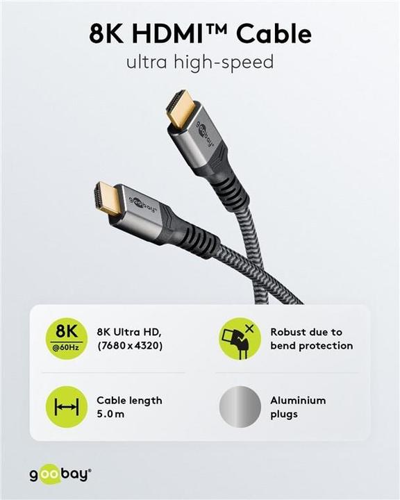 Produktbild Goobay HDMI (Typ A) — HDMI (Typ A) (5 m, HDMI)