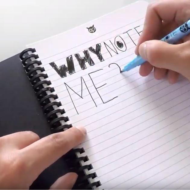 Produktbild Whynote Bloc-note effaçable blanc de poche - (9 x 15 cm)