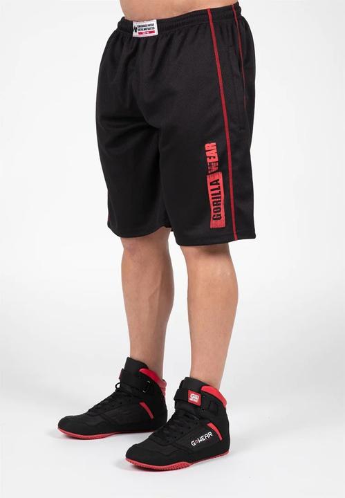 Image du produit Gorilla Wear Wallace Mesh Shorts Schwarz/Rot (S/M)