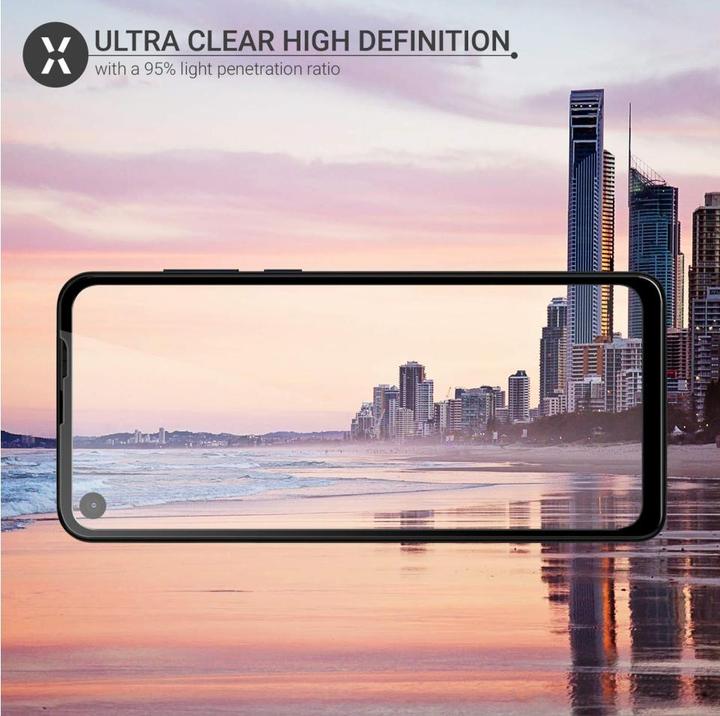 Actual product image Screenguard Motorola One Action Full Screen Protective Glass Film 2.5D 9H (1 Piece, Motorola One Action)