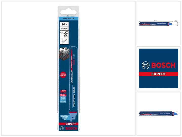 Productafbeelding Bosch Professional Zubehör Expert 'Thick Tough Metal' S 1155 CHC reciprozaagblad, 10 stuks