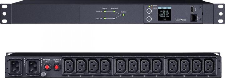 Productafbeelding Cyberpower PDU ATS Schakelaar 2xIEC-C14 12xIEC-C13