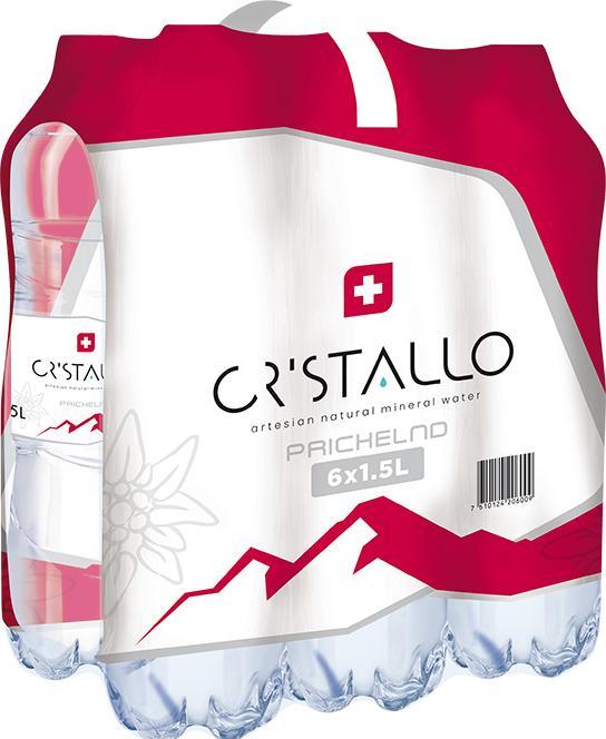 Cristallo Mineralwasser mit Kohlensäure (6 x 150 cl)