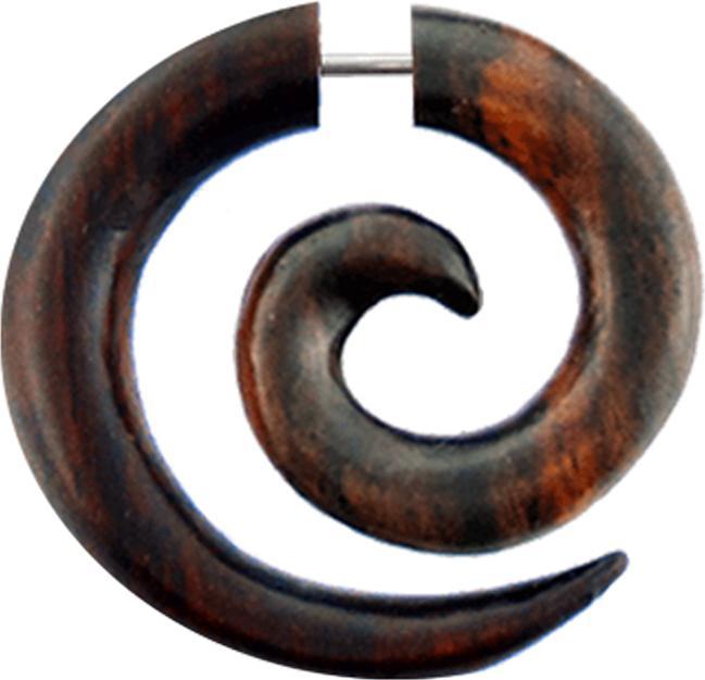 Produktbild Star Piercing Fake Spirale aus Sonoholz (ohne Messing, Organisch)